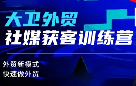 大卫老师·外贸社媒获客独家训练营(更新8月)-好游戏网创