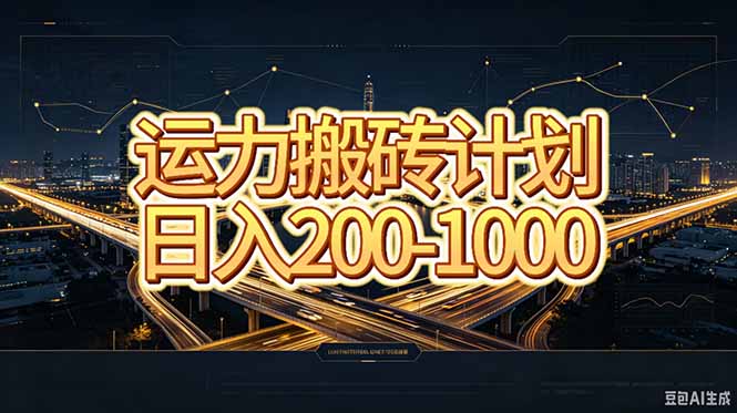 运力搬砖，风口项目。当日收益稳定200-1000。 每天仅需一小时，新人轻松上手。-好游戏网创