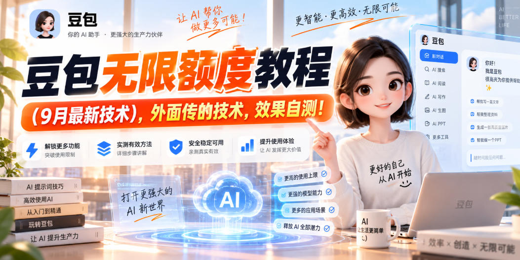 豆包无限额度教程(9月最新技术)，外面传的技术，效果自测！-好游戏网创分享平台
