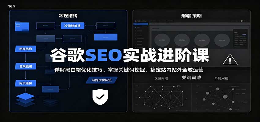 2026谷歌SEO实战进阶课:详解黑白帽优化技巧,掌握关键词挖掘,搞定站内站外全域运营-好游戏网创