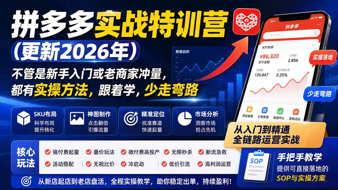 拼多多实战特训营(更新0915-好游戏网创