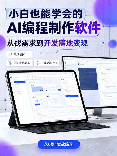 手把手教会你ai编程制作软件到变现全路径，零基础小白轻松上手，从找需求到开发落地变现【揭秘】-好游戏网创