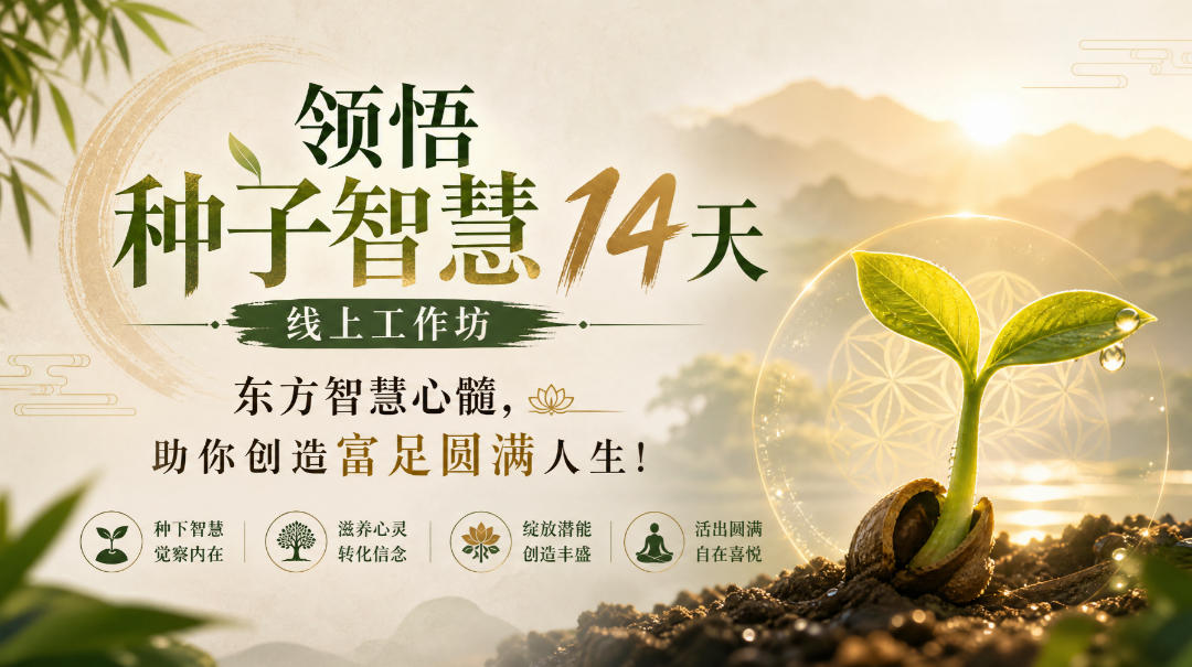 鹿大米领悟种子智慧14天线上工作坊，东方智慧心髓，助你创造富足圆满人生！-好游戏网创