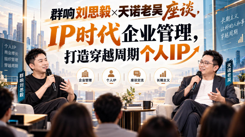 群响刘思毅×天诺老吴座谈，IP时代企业管理，打造穿越周期个人IP-好游戏网创
