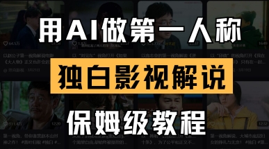 用AI做第一人称独白影视解说，手把手教学，保姆级教程-好游戏网创分享平台