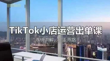 TikTok小店运营出单课，从开店选品、运营出单、发货回款，进行全流程讲解-好游戏网创分享平台